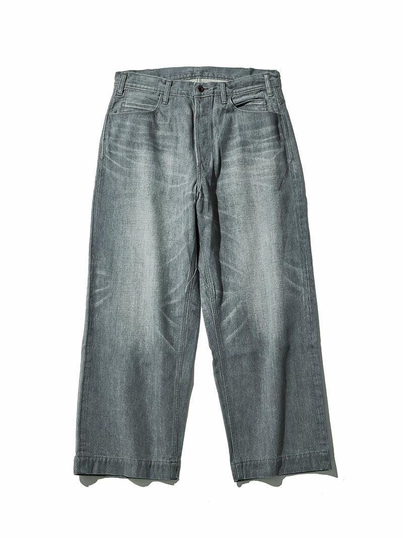 STONE ダークブルーデニムパンツ アイズフロンティア ＃7712 3Dストレッチラインストーンデニムカーゴ